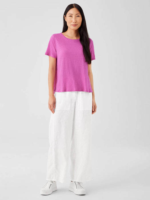 Organic Linen Jersey Crew Neck Tee
