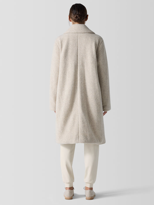 Cozy Recycled Wool Boucle Notch Collar Coat