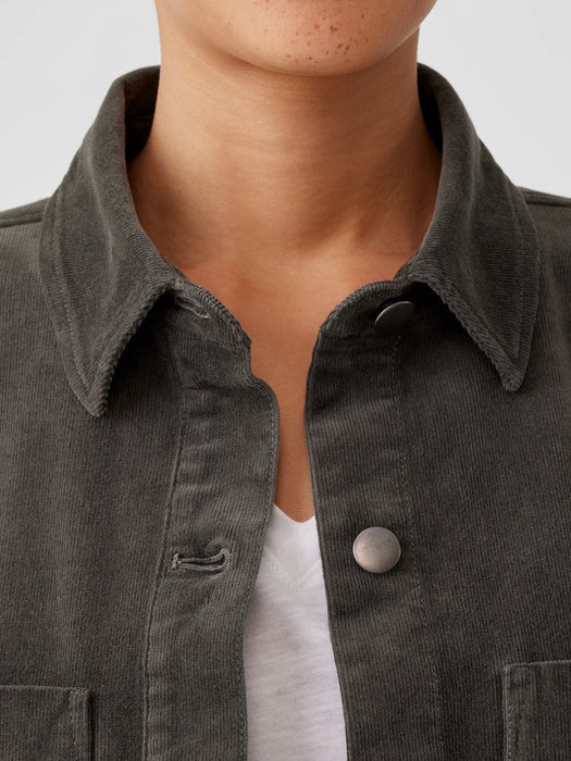 Organic Cotton Stretch Corduroy Shirt Jacket