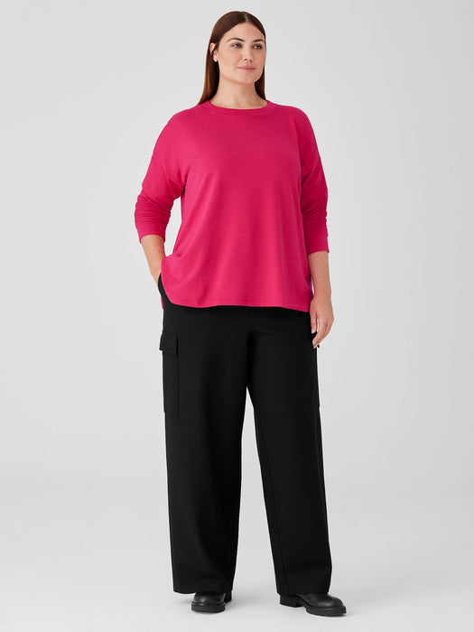 Cozy Brushed Terry Hug Crew Neck Top