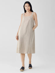 Organic Linen Square Neck Dress