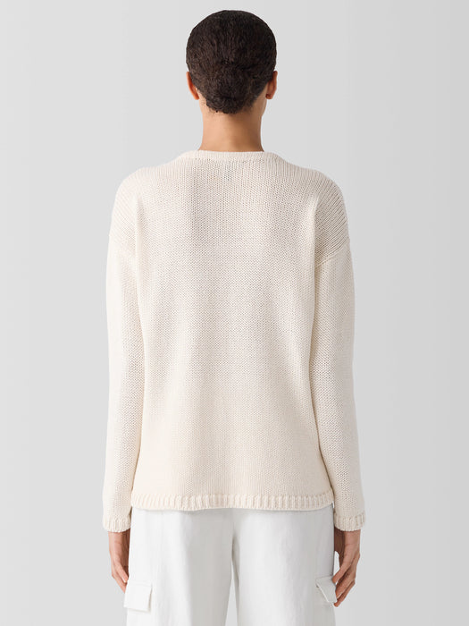 Peruvian Organic Cotton Cord Jersey V-Neck Top
