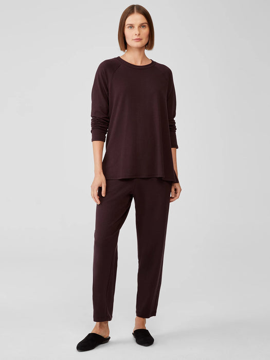 Cozy Brushed Terry Hug Raglan-Sleeve Top