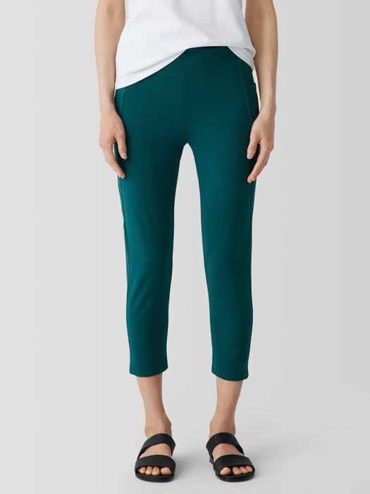 Pima Cotton Stretch Jersey Capri&nbsp;Leggings