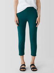 Pima Cotton Stretch Jersey Capri&nbsp;Leggings