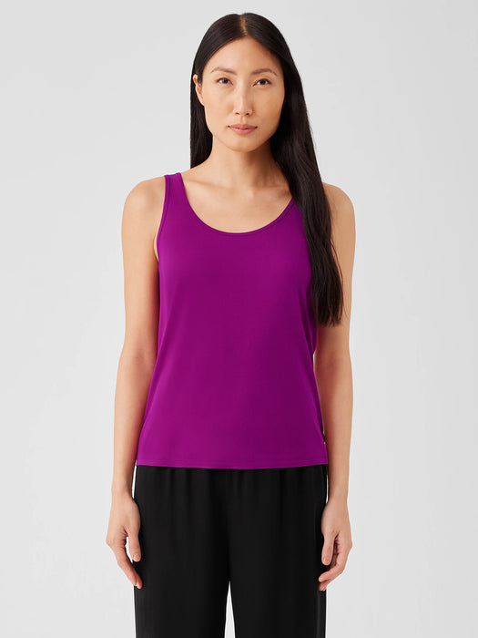 Stretch Silk Jersey&nbsp;Scoop Neck Tank