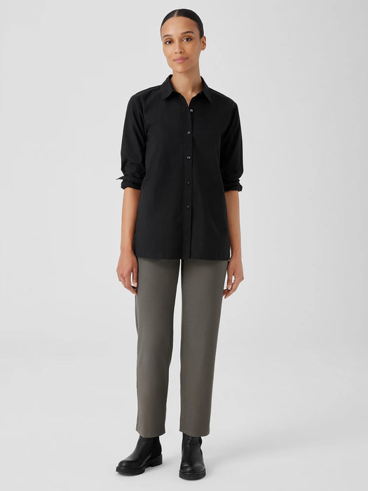 Washable Stretch Crepe Straight Pant