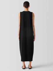 Stretch Jersey Knit Round Neck Dress