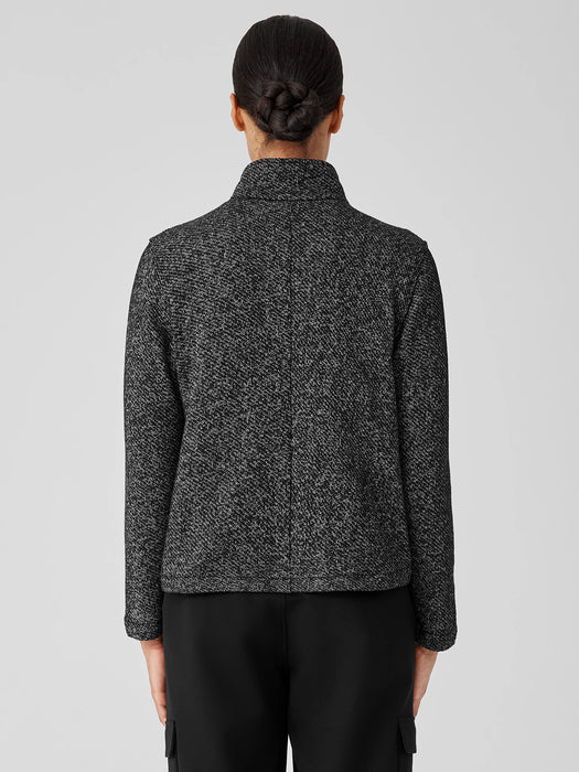 Organic Cotton Terry Stand Collar Jacket