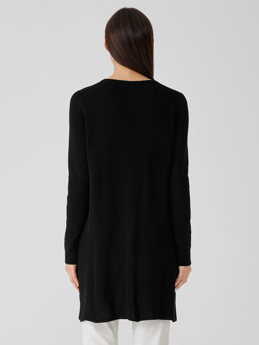 Peruvian Organic Cotton Crepe V-Neck Long Top
