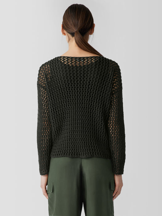 Peruvian Organic Cotton Cord Bateau Neck Top