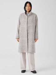 Alpaca Jacquard Stand Collar Coat