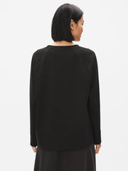 Flex Tencel Ponte Round Neck Top