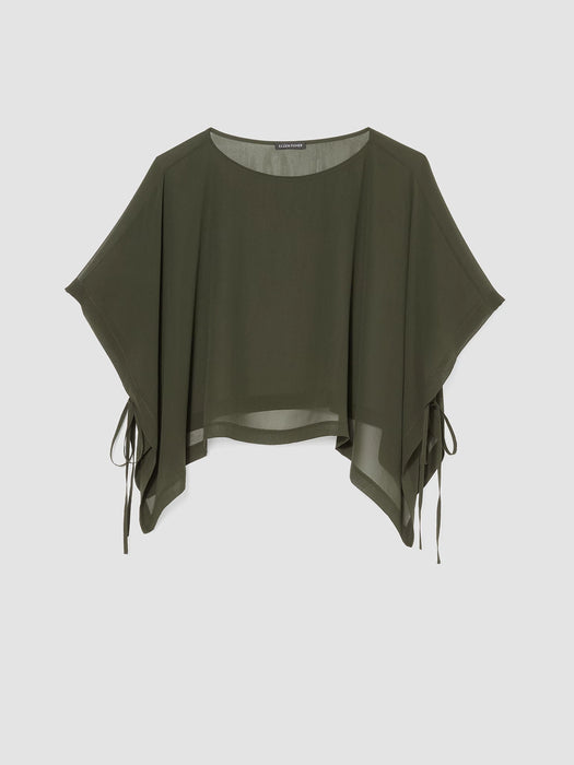 Sheer Silk Georgette Poncho