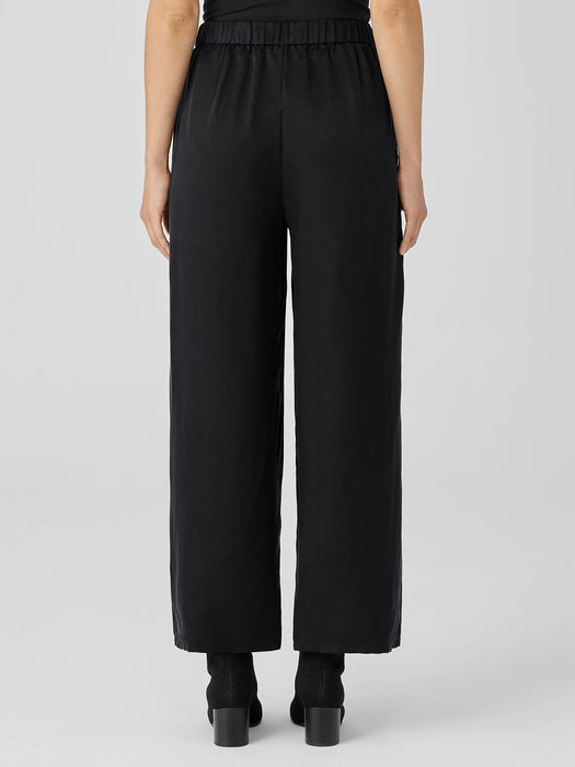 Sandwashed Cupro Wide-Leg Pant