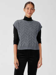 Cotton and Recycled Cashmere Square&nbsp;Top