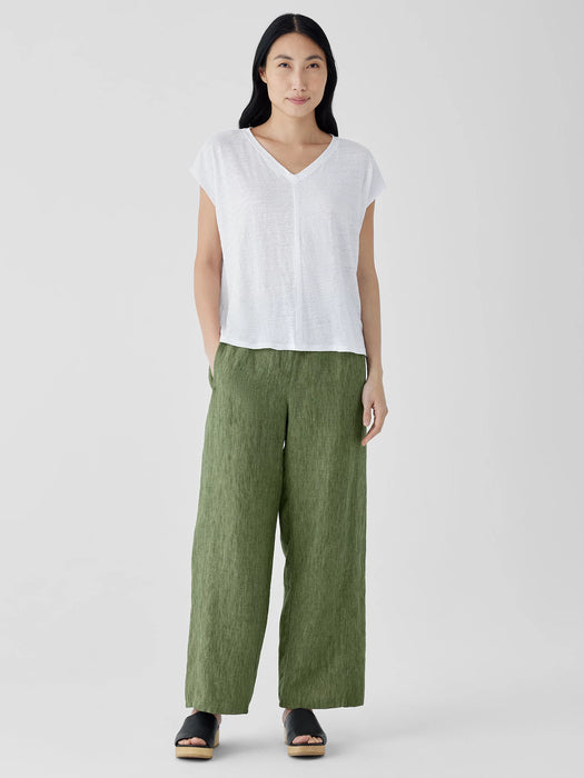 Organic Linen Jersey V-Neck Tee