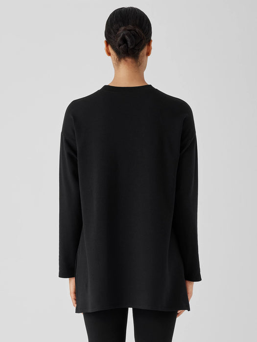 Cozy Brushed Terry Hug Crew Neck Long Top