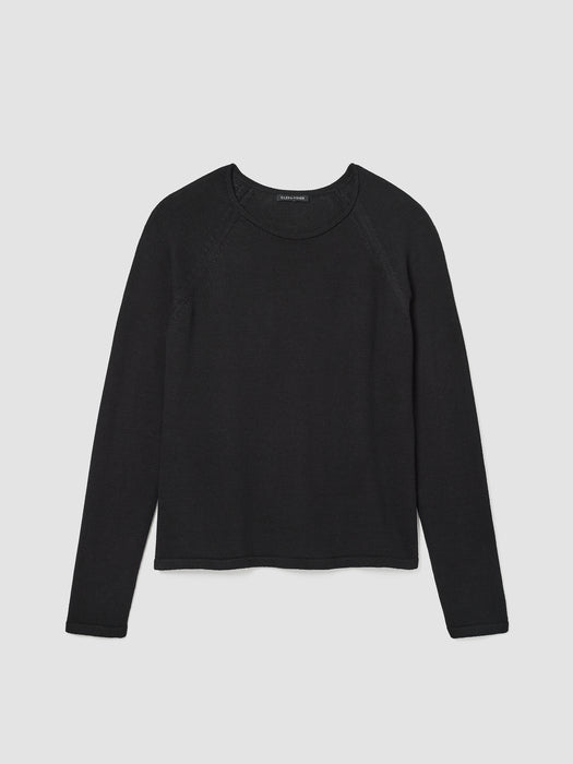 Peruvian Cotton Blend Crew Neck Top
