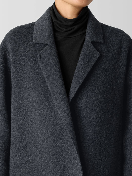 Doubleface Wool Cloud Notch Collar Coat