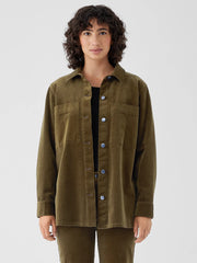 Organic Cotton Stretch Corduroy Shirt Jacket