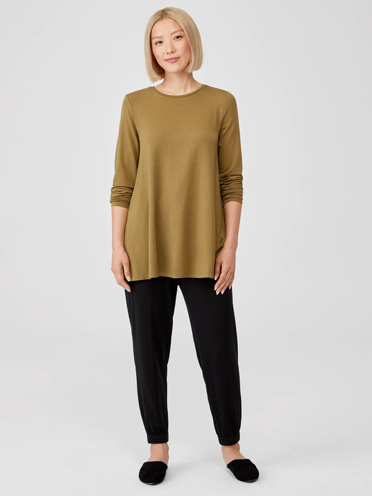 Fine Jersey Crew Neck Top