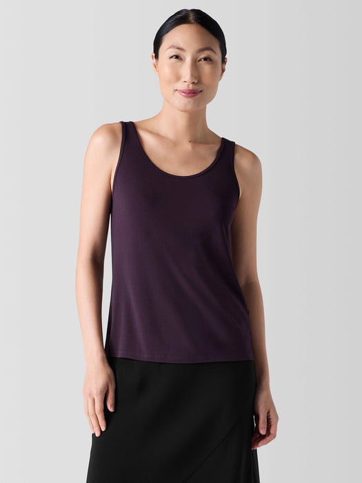 Stretch Silk Jersey&nbsp;Scoop Neck Tank