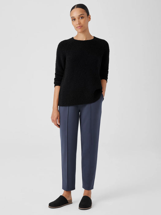 Cotton Fluff Crew Neck Long Top