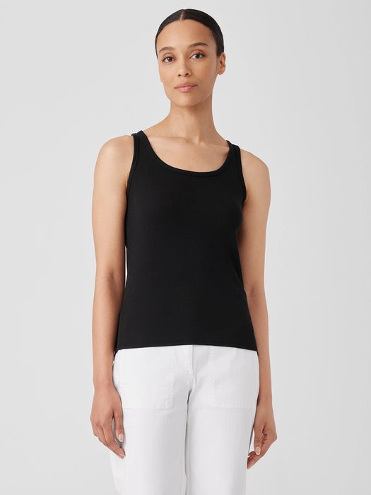 Organic Cotton Stretch Rib Slim Tank