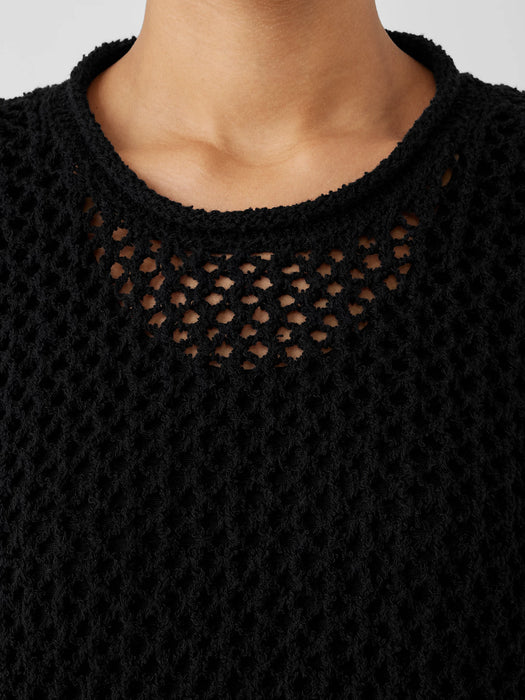 Peruvian Organic Cotton Boucle Crew Neck Top