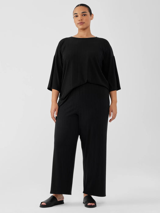 Variegated Rib Knit Wide-Leg Pant