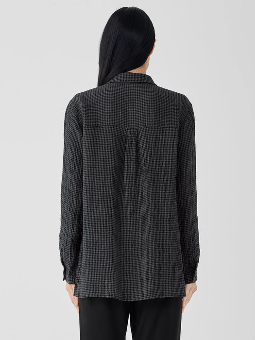 Puckered Organic Linen Classic Collar Shirt
