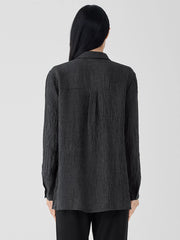 Puckered Organic Linen Classic Collar Shirt
