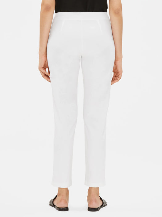 Washable Stretch Crepe Slim Ankle Pant