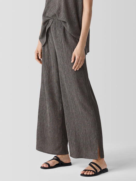 Woven Pliss&eacute; Wide-Leg Pant