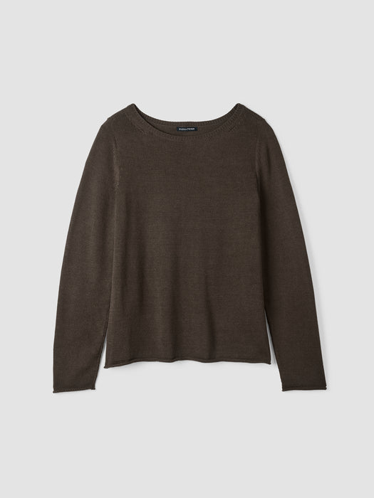 Peruvian Cotton Blend Bateau Neck Top