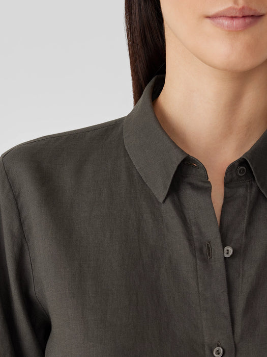 Organic Handkerchief Linen Classic Collar Shirt