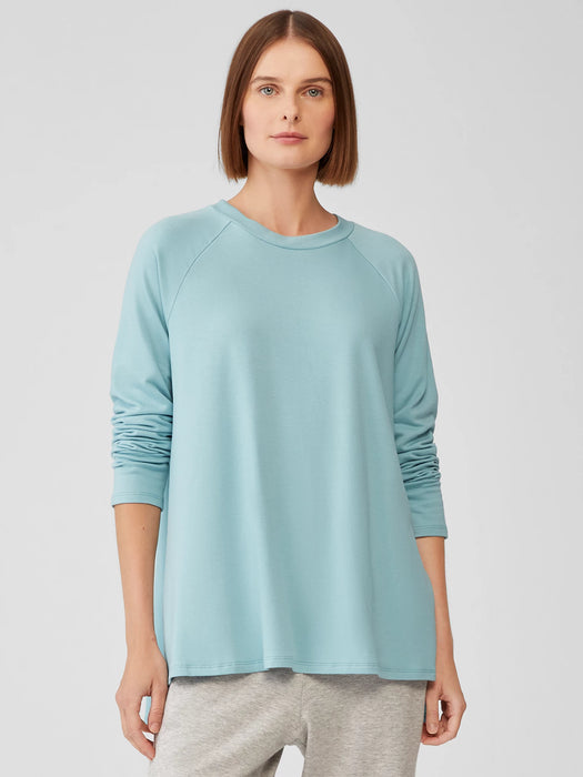 Cozy Brushed Terry Hug Raglan-Sleeve Top