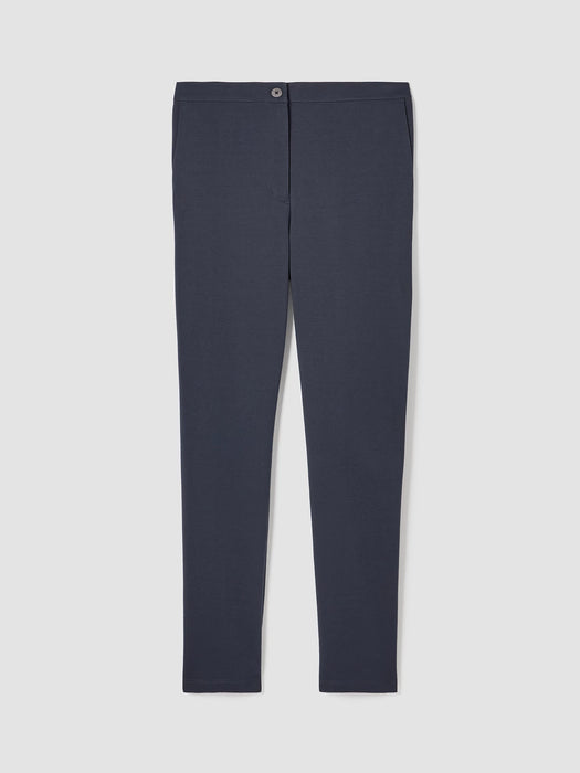 Cotton Blend Ponte Slim Pant