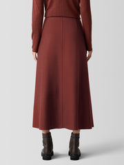Felted Wool Jersey A-Line Skirt in Regenerative Wool