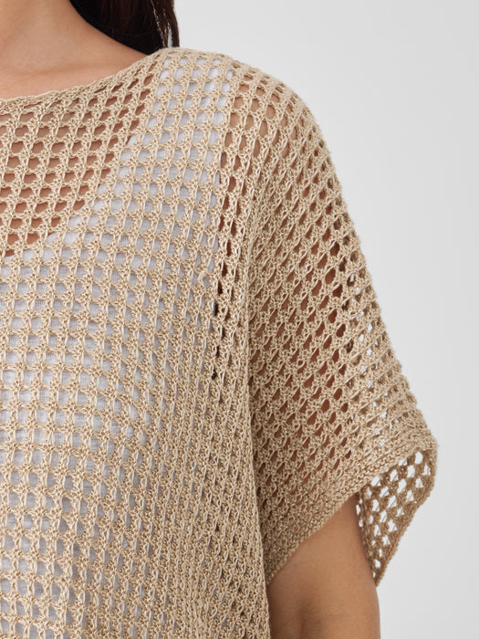 Organic Linen D&eacute;lav&eacute; Bateau Neck Top