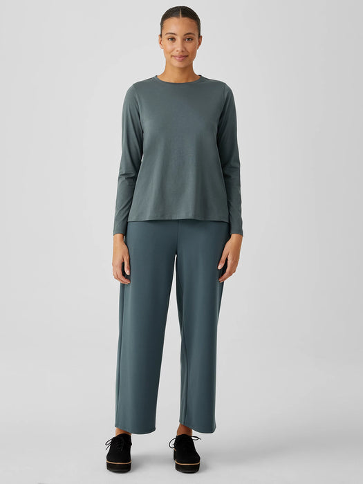 Organic Pima Cotton Jersey Round Neck Top