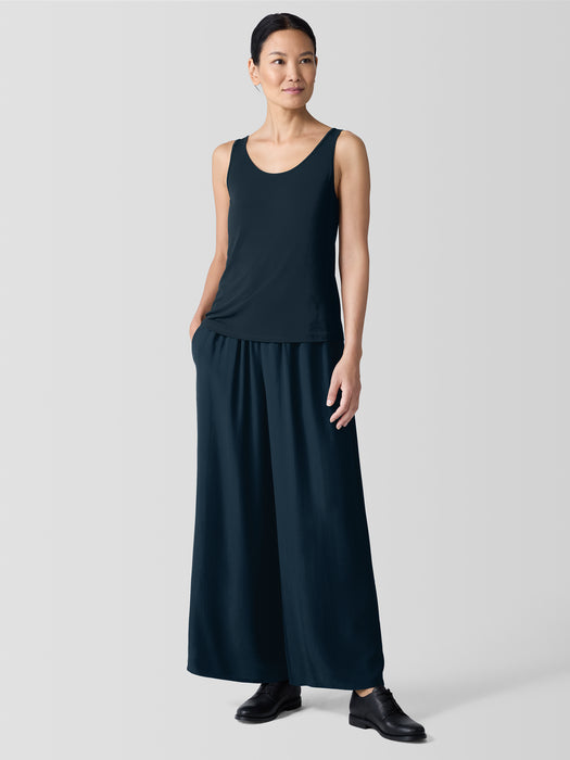 Stretch Silk Jersey&nbsp;Scoop Neck Tank