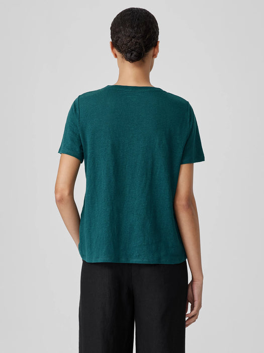 Organic Linen Jersey Crew Neck Tee