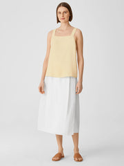 Silk Georgette Crepe Square Neck Tank