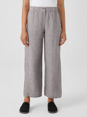 Washed Organic Linen D&eacute;lav&eacute; Wide Trouser Pant