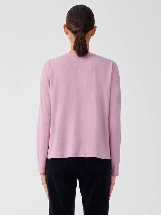 Organic Cotton Slub V-Neck Top