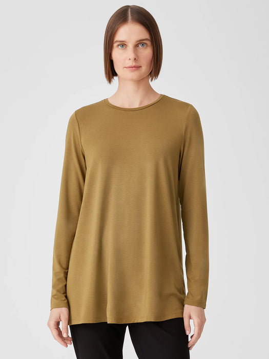 Fine Jersey Crew Neck Top