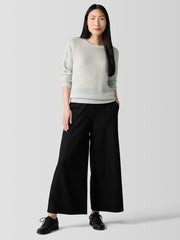 Felted Wool Jersey Wide-Leg Pant in Regenerative Wool