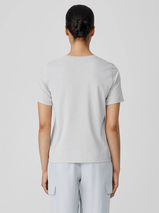 Organic Pima Cotton Jersey&nbsp;Round Neck Tee